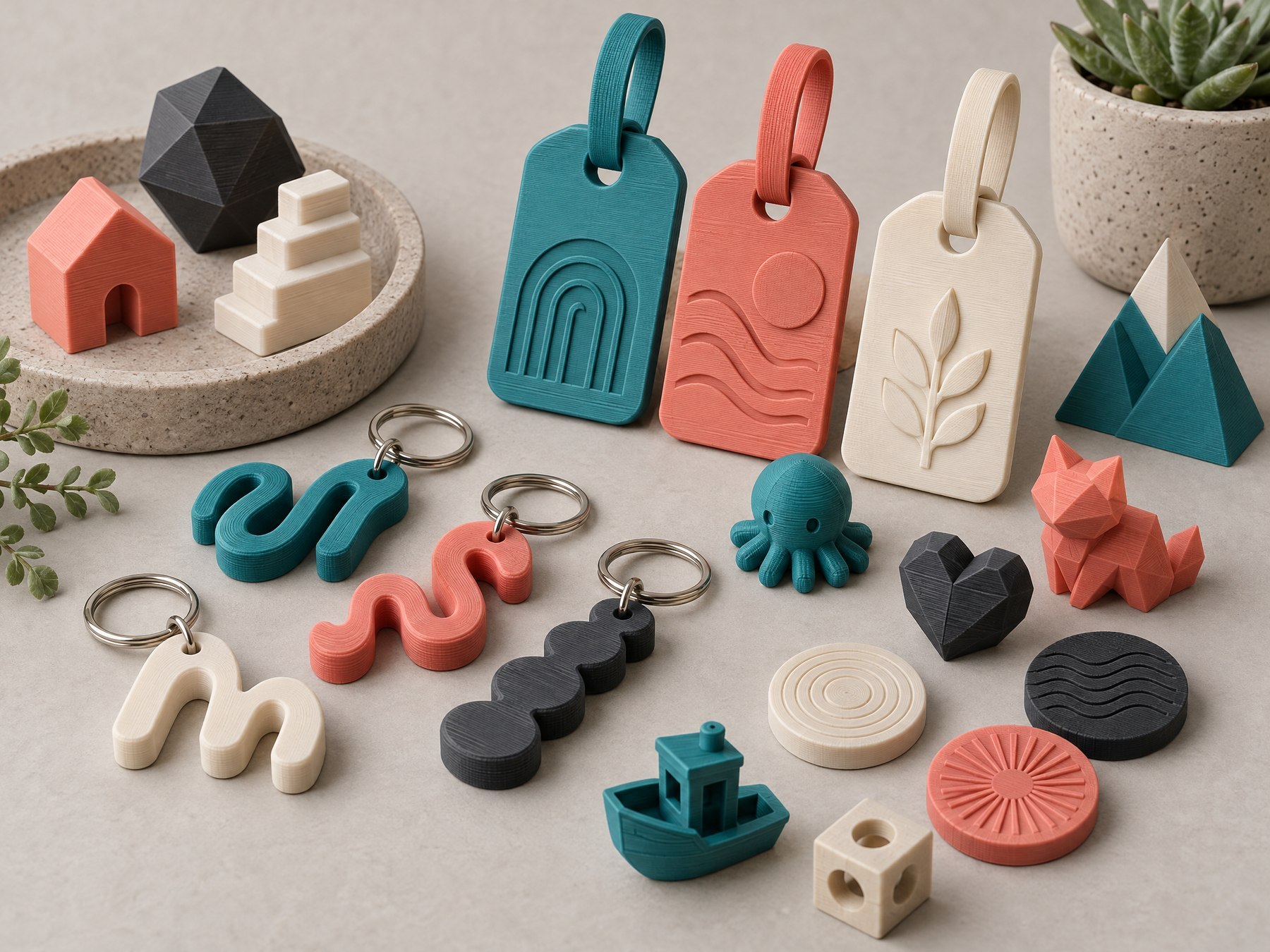 Personalised 3D-printed gifts and small custom objects · Brindes e objetos personalizados impressos em 3D