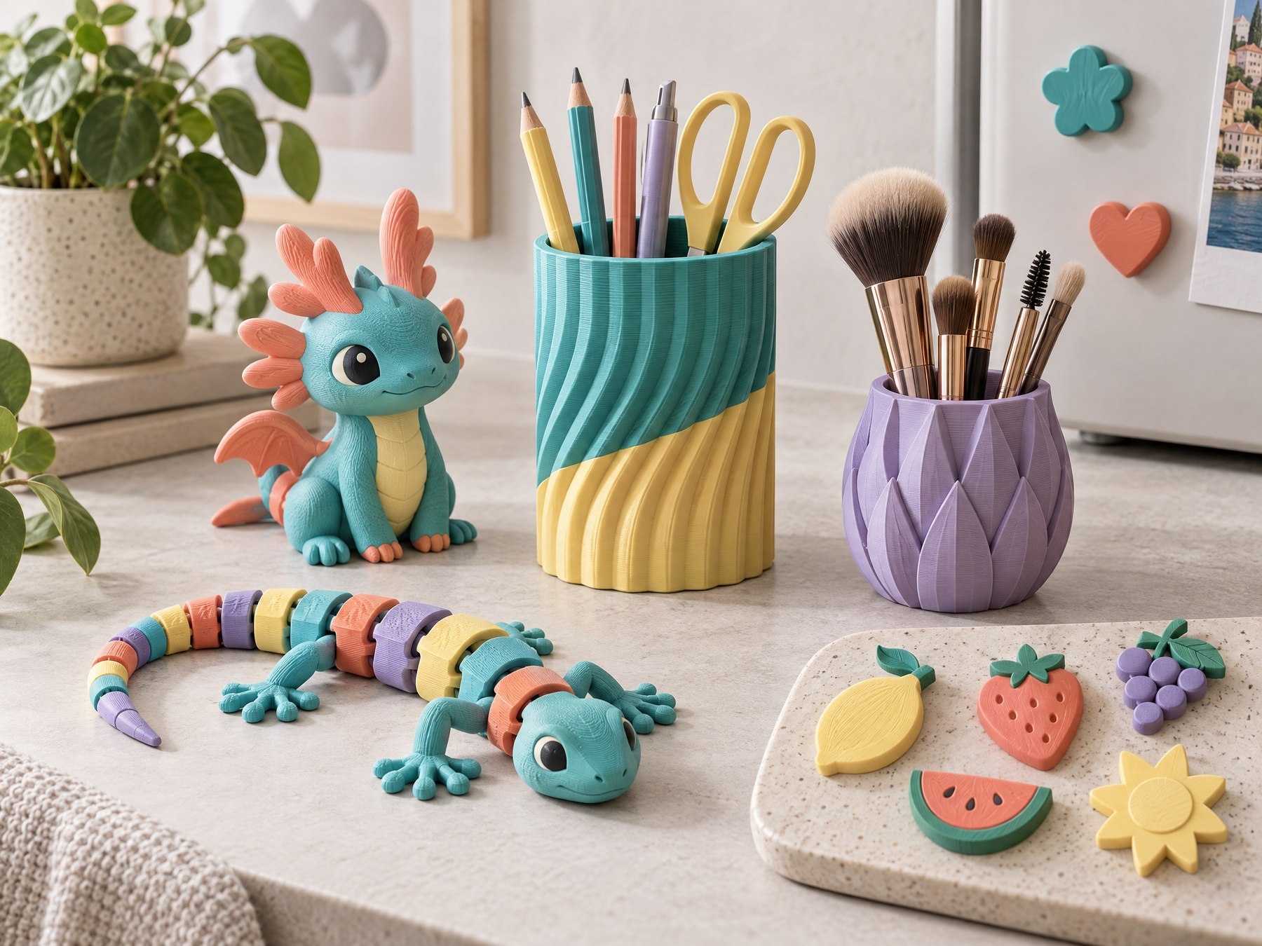 A collection of other personalised 3D-printing ideas · Conjunto de outras ideias personalizadas de impressão 3D